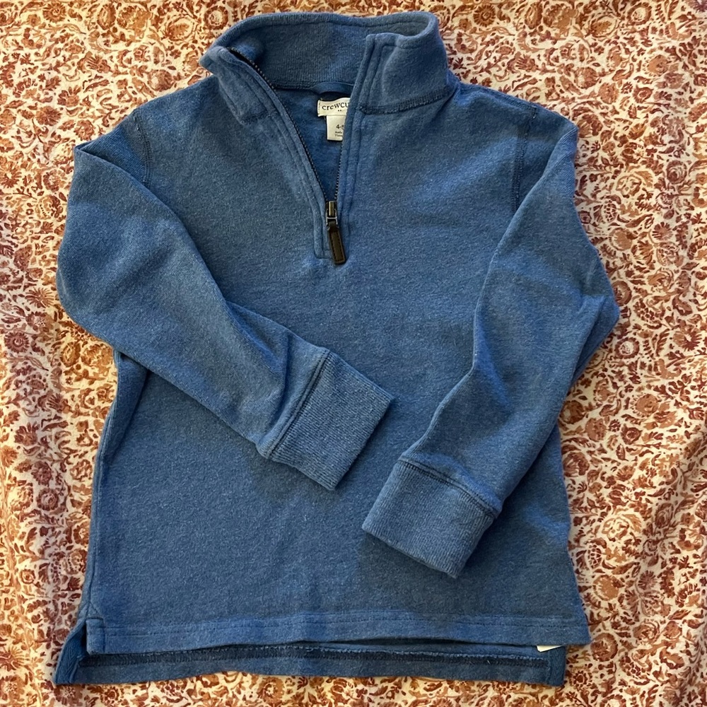 Crewcuts Boys Pull Over Half Zip Sweater Blue size 4-5